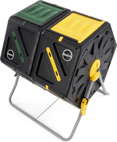 Miracle-Gro Dual-Chamber Compost Tumbler