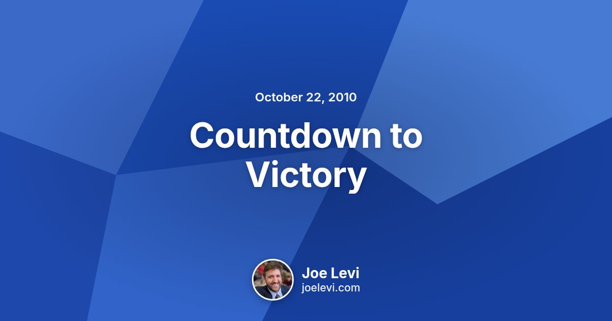 Share graphic for “Countdown to Victory” by Joe Levi