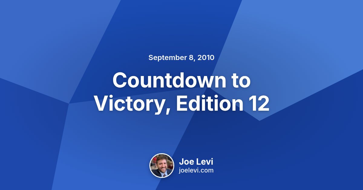 Share graphic for “Countdown to Victory, Edition 12” by Joe Levi