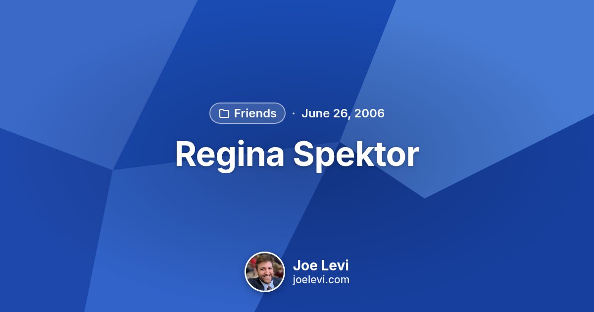 Share graphic for “Regina Spektor” by Joe Levi