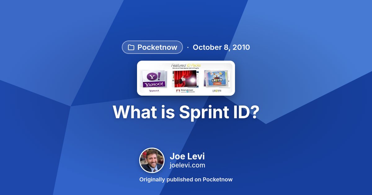 Share graphic for “What is Sprint ID?” by Joe Levi