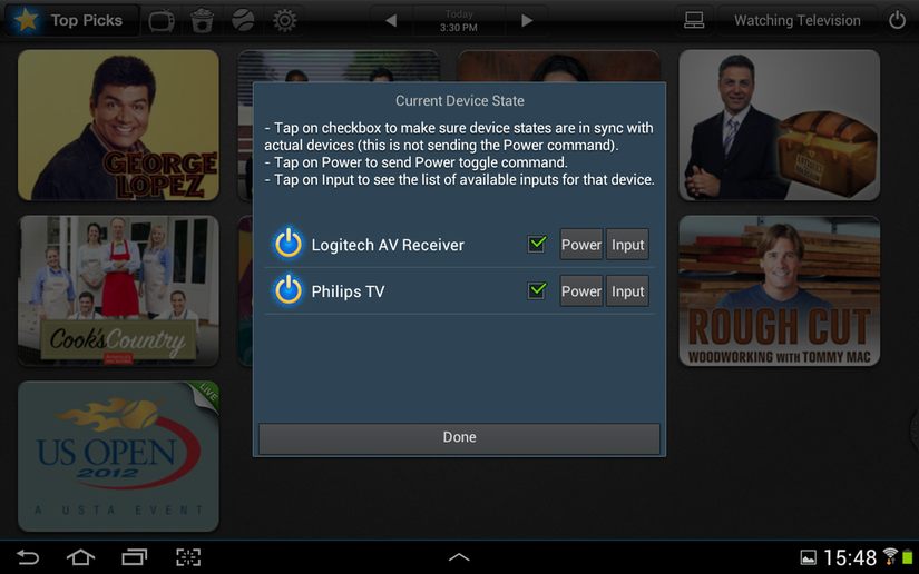 Samsung Galaxy Note 10.1 smart remote