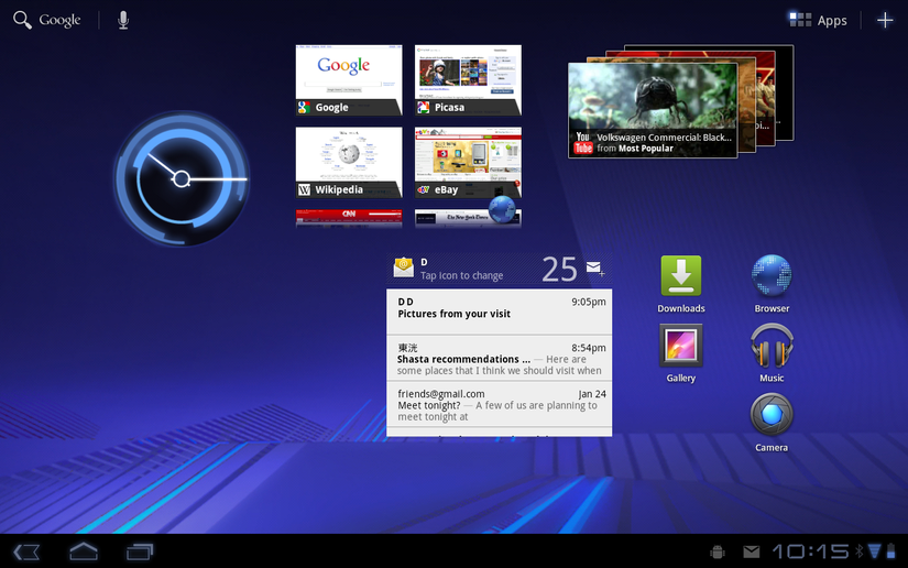 Android Honeycomb UI