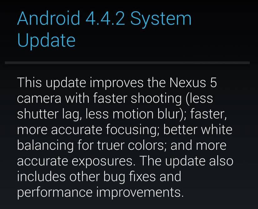 what's new in Android 4.4.2