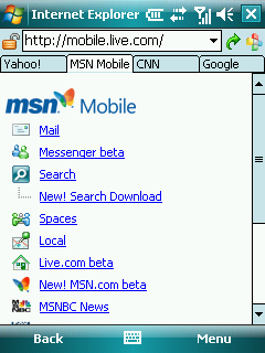 Pocket Internet Explorer