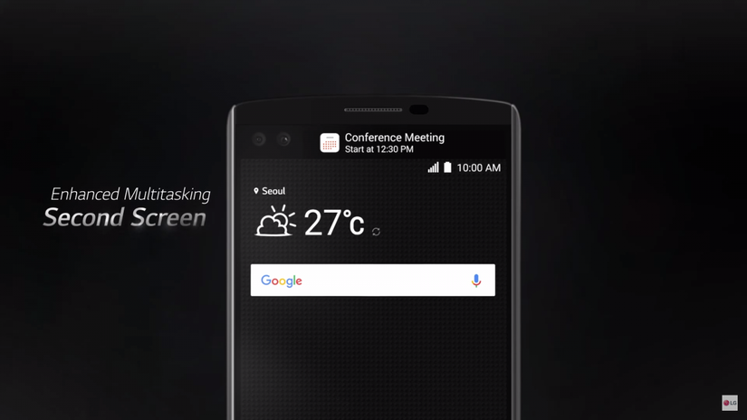 LG V10 Second Screen