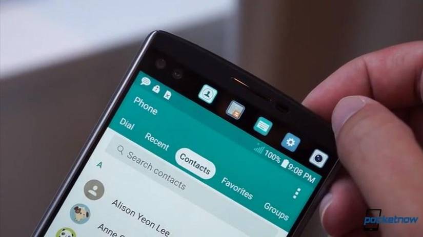 LG V10 Redundant top bar