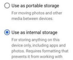 sdcard internal storage