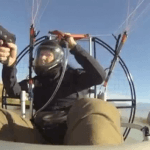 shooting from paraglider