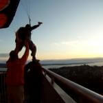 Superdell paraglides off the Astoria Column
